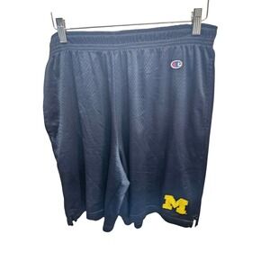 Champion Michigan Wolverines‎ Shorts Men's Athletic Mesh Navy Blue